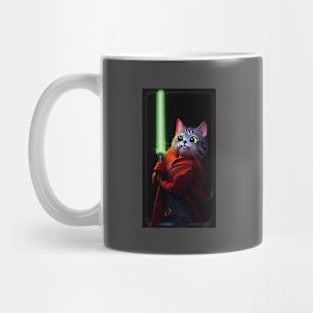 Fun Cat Print ~ AI Art ~ Fantasy Cat ~ Sci-fi Cat ~ Cats with Lightsabers Mug